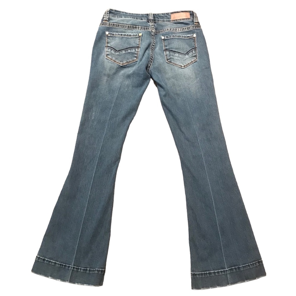 Rock & Roll Cowgirl Trouser Womens Size 25 X 32 Blue  Denim Jeans Western Rodeo